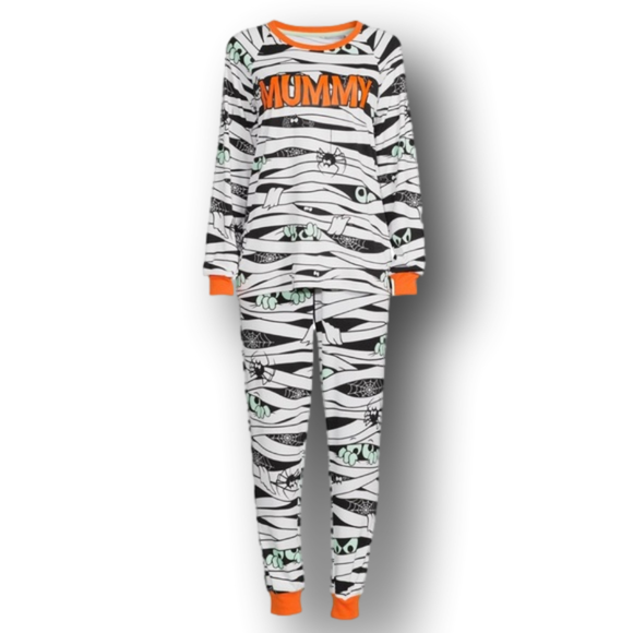 Celebrate It Other - Halloween Mummy Women's Glow-in-the-Dark Pajama Set, 2-Piece